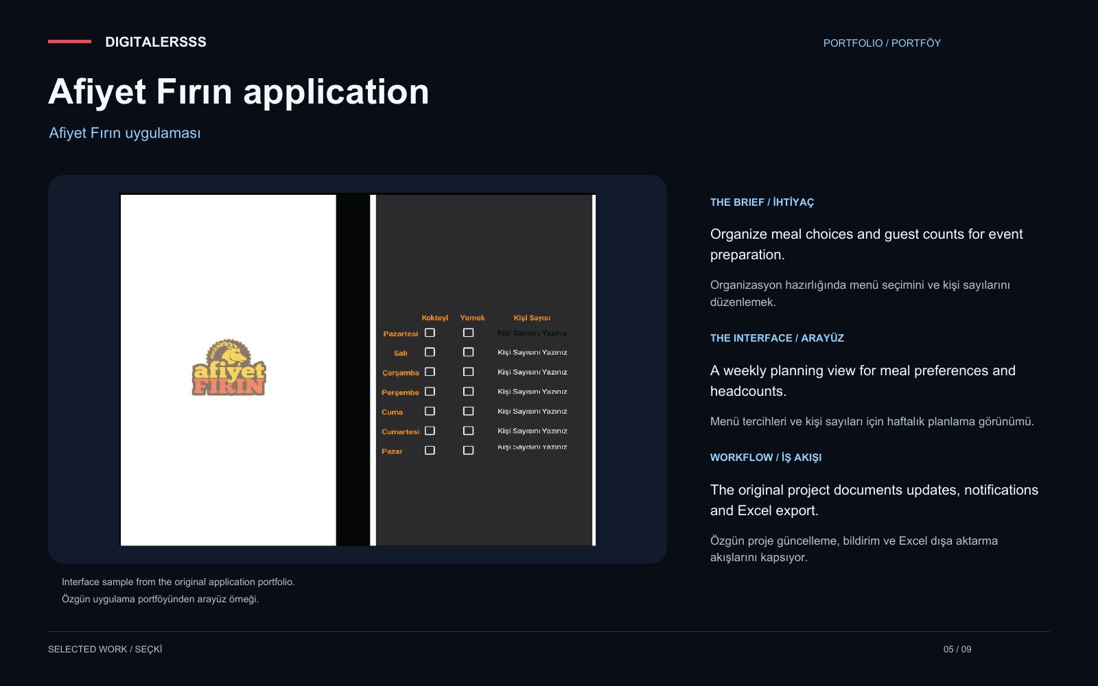 Afiyet Fırın application